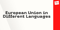 European Union in Different Languages